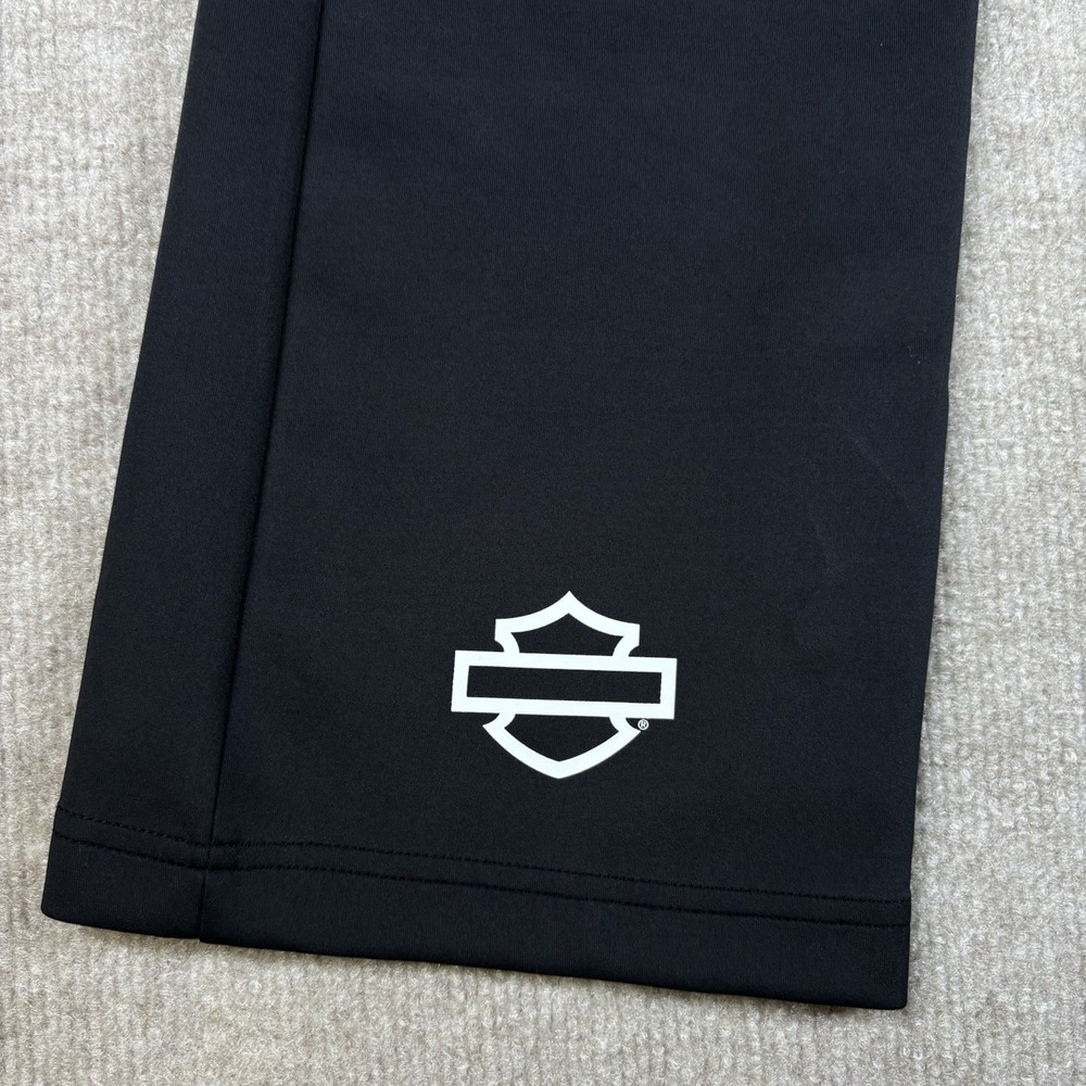 Harley-Davidson Womens Yoga Pants Black Bootcut Red Logo Stretch Size S - Picture 9 of 9